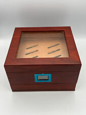 Lot of 3 Flauno Wood Cigar Humidor Cedar Lined w/ Drawer & Other Items picture