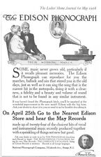 1908 Edison Phonograph Company  Antique Print Ad 50th Wedding March Couple picture