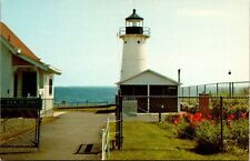Postcard Warwick Rhode Island Warwick Neck Lighthouse Narragansett Bay Vintage picture