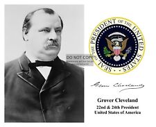 PRESIDENT GROVER CLEVELAND PORTRAIT PRESIDENTIAL SEAL 8X10 PHOTO picture