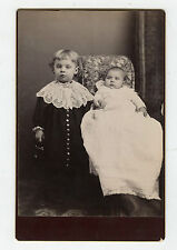 Cabinet Photo, Boston, Chelsea, Massachusetts, 2 Young Children, Cute Boy & Baby picture
