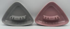 Two Vintage Melamine Gray & Pink Ashtrays Ges-line 361 Made In U.S.A. picture