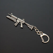 Black M16 Keychain Rifle Machine Gun Model Metal Keyring Key Ring Chain picture