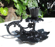 Chamberstick Black Cast Iron Grape Cluster 16-25 Metal Candle Holder picture