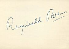 Character Actor REGINALD OWEN Rare Signed Card - SHERLOCK HOLMES - MARY POPPINS picture