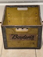 Vintage Bordens Dairy Milk Erie Crate Wood Metal Box  1964 ~2 picture