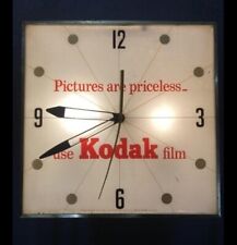 VINTAGE  KODAK FILM WALL CLOCK GREAT SHAPE WORKING CONDITION VERY RARE picture
