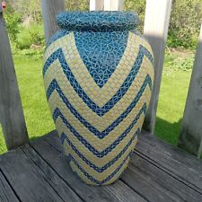 Vintage Mosaic Tile Vase  Decorative Art 21