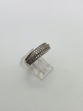 SIZE 7 3.8g 925 STERLING SILVER PAVE MULTI LEVEL BAND STAMPED FINE JEWELRY picture