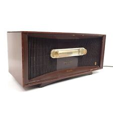 Vintage Philco Tube Radio Twin Speaker AM Tabletop Wood Cabinet Phono Input picture