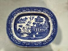 Vintage Antique Classic  Blue Willow Platter Made In China picture