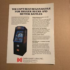 2 Sides 11- 8.5'' Bega’s Battle Data East  laserdisc arcade video game AD FLYER picture
