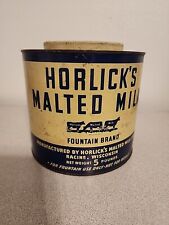 Vintage Early HORLICK'S MALTED MILK RACINE, WISCONSIN 5 POUNDS Tin Can *RARE HTF picture