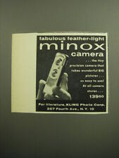1958 Minox Camera Advertisement - Fabulous feather-light minox camera picture