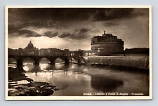 1931 RPPC Castel Sant'Angelo River Tiber Mausoleum Hadrian Rome Italy Postcard picture