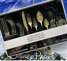 NEW 2021 Disney Parks 50th Luxe Mickey Icon Silverware Black Gold Flatware Set picture
