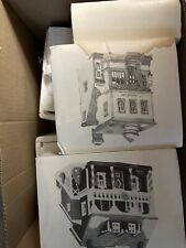 Large Lot Of Department 56 Christmas Village Houses And Figured picture