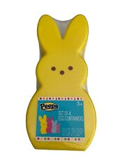 PEEPS Yellow Bunny Egg Containers Set of 4 Easter Holiday Home Decor picture