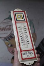 1970s IH INTERNATIONAL HARVESTER TRUCK PAINTED METAL THERMOMETER SIGN 13