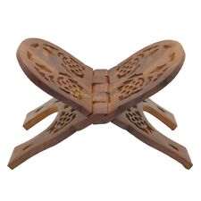 Medium Carved Rehal Rounded High-quality Natural Wood Foldable Stand 13 Inches picture