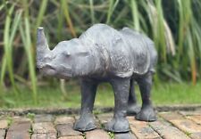Antique LARGE RHINOCEROS Rhino Leather Wrapped Stool Abercrombie & Fitch Style picture
