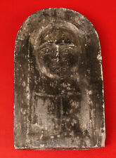 ANTIQUE PRIMITIVE SOAPSTONE CARVING RELIGIOUS PAGAN ICON OF A MAN GOD CHRIST ? picture