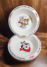 Lot Of 5 Vintage 1995 Kellogg's Plastic Cereal Bowls-Toucan Sam-Tony Tiger-Snap picture