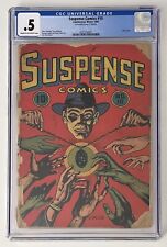 Suspense Comics #10 (1945) CGC 0.5 - L.B. Cole Cover picture