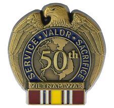 50th Fiftieth Vietnam War Anniversary Era Hat or Lapel Pin H13099 F2D35G picture
