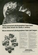 1969 Zeiss Ikon Voigtlander Lenses Camera Moon Photographers Vintage Print Ad picture