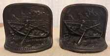 Vintage Whaler Bookends, Rare, ca. 1920's, Fishing Boat, Moby Dick picture