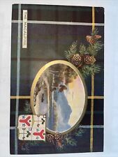 “Very Rare”Postcard c1910 Scottish Clans Oilette The Macalpine Tartan Badge picture