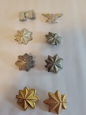 8 Vintage Brass U.S. Army Military Major Oak Leaves Rank Insignia  picture