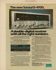 1979 SANSUI G-4700 Receiver Stereo Hi-Fi Vintage Print Ad picture