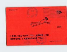 Postcard I Beg You Not To Leave Me Before I Abandon You Art/Text Print picture