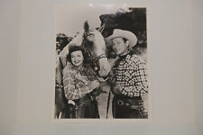 Roy Rogers Dale Evans & Trigger - 8X10 PUBLICITY PHOTO black/white Glossy picture