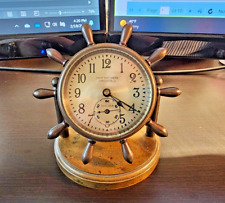 Chelsea Clock Co. Ships Wheel Desk Clock - 1930's Runs Well - Great Vintage Cond picture