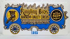 Vintage 1985 Ringling Bros Barnum & Bailey Circus Greatest Show License Plate picture