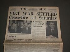 1973 JANUARY 24 THE BALTIMORE SUN - VIETNAM WAR SETTLED - CEASE FIRE - NP 2950 picture