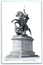 1935 St. George & Dragon Monument National Gallery Melbourne Australia Postcard picture