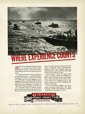 1945 Texaco Marine motor oil WWII US Navy landing craft Vintage Print Ad picture