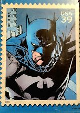 Retro DC Comics Superhero Collectible Stamp Art (Batman, Superman, Aquaman ..) picture
