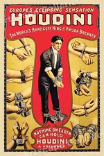 Houdini Handcuff King 1920's Vintage Style Magic Poster - 16x24 picture