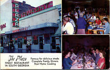 Vtg 1960s The Plaza Cafe Restaurant Thomasville Georgia GA Postcard picture