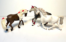 Lot Of 3 Schleich Horse Figure Am Limes 69 2017 2018 Brown Grey Figurine Animal picture