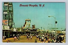 Seaside Heights NJ-New Jersey, Scene On The Boardwalk, Antique Vintage Postcard picture