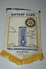 Vintage TALLAHASSEE-Capital Florida Rotary Club International Flag Wall Banner picture