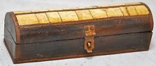 Vintage Wooden Small Pencil Stationary Box Original Old Hand Crafted picture