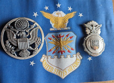 Air Force USAF Flag, Security Police mini pin, Eagle Insignia,  picture