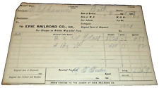 1899 ERIE RAILROAD FREIGHT BILL BATH NEW YORK picture
